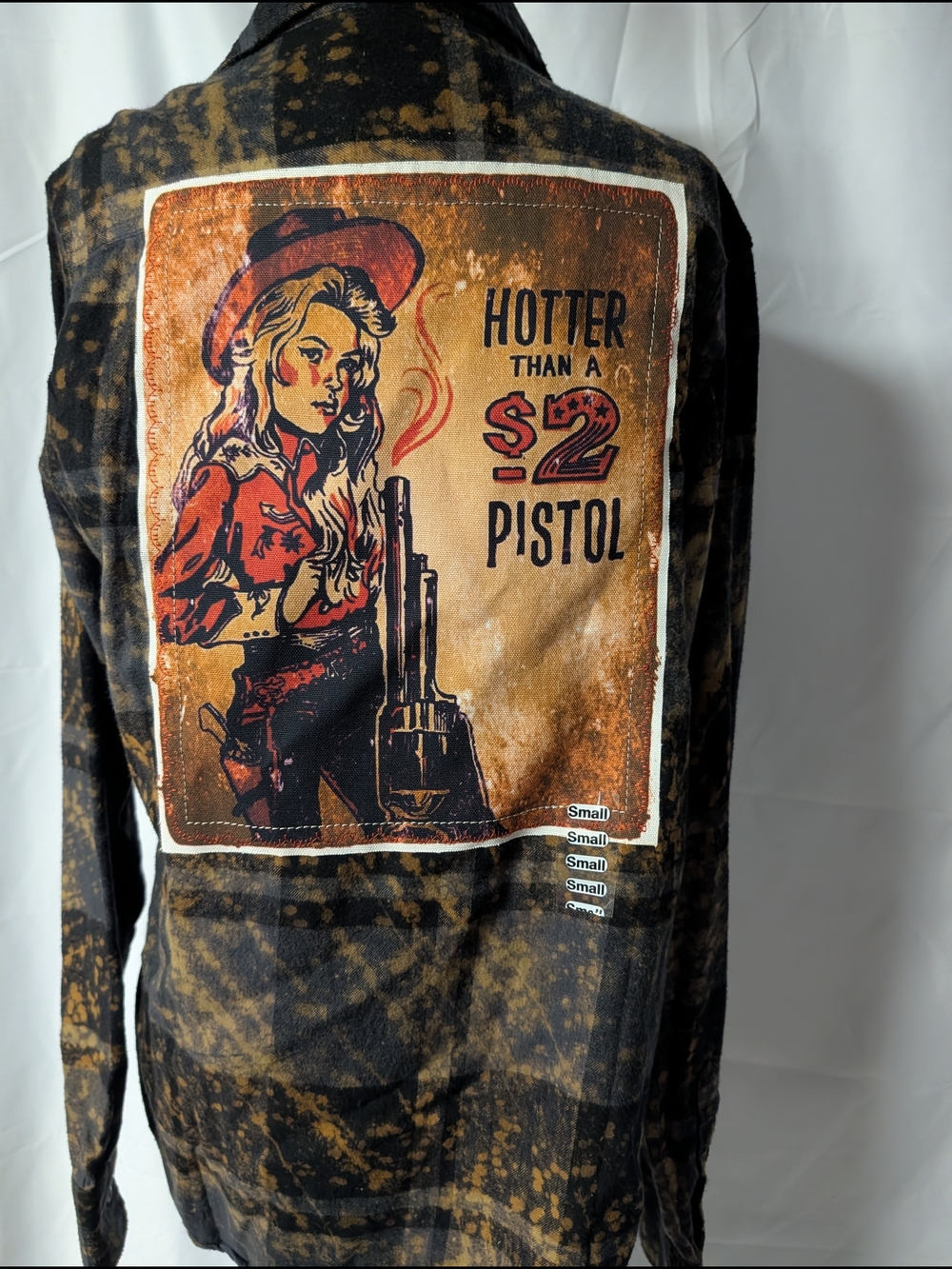 Angry Minnow Retro Western Graphic Button-Up Shirt - Black & Brown